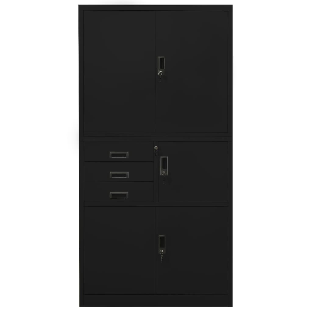 Office Cabinet | Black | Steel | Large | Locks | Office Cabinet