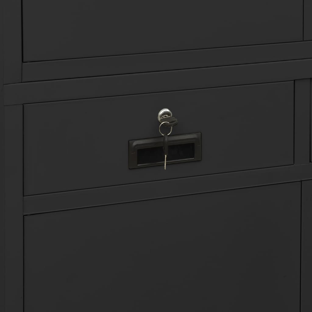 Office Cabinet Anthracite 90x40x180 cm Steel