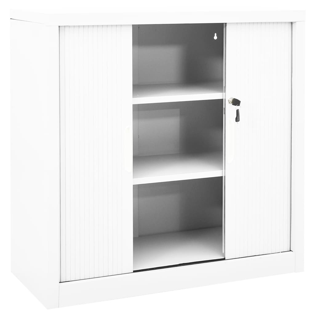 Sliding Door Cabinet | White | Steel | Medium | Sliding Door Cabinet