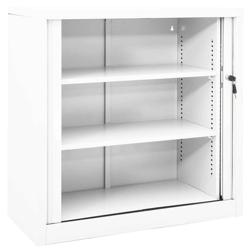 Sliding Door Cabinet | White | Steel | Medium | Sliding Door Cabinet