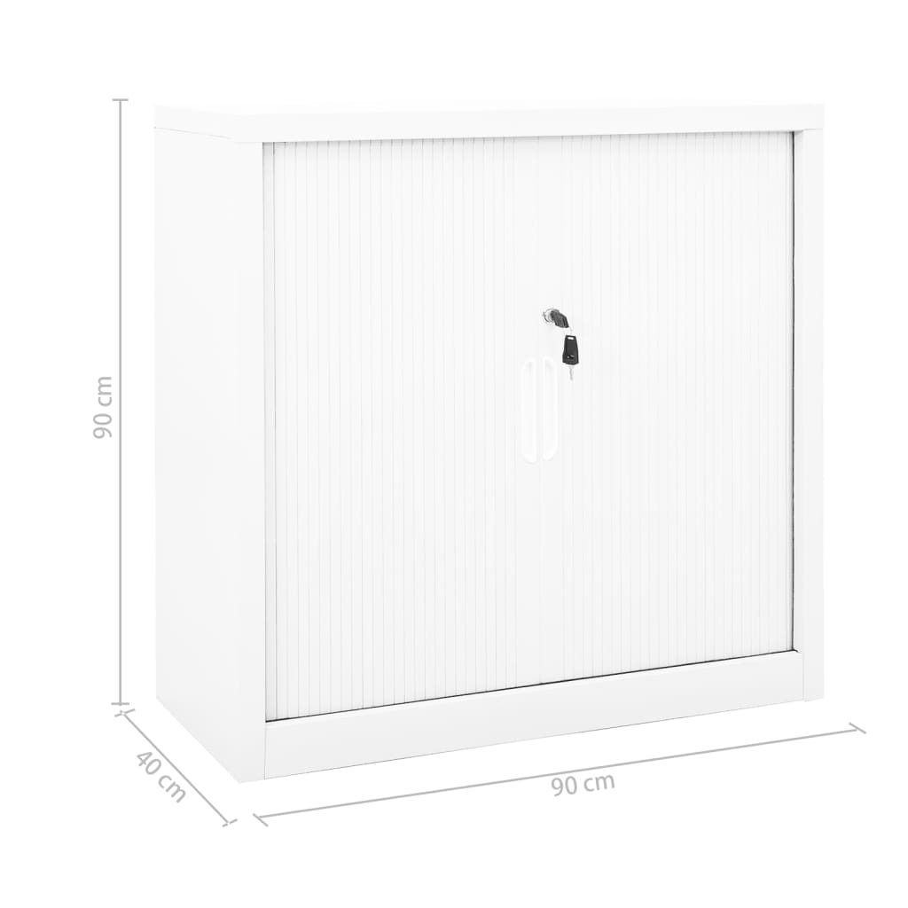 Sliding Door Cabinet | White | Steel | Medium | Sliding Door Cabinet