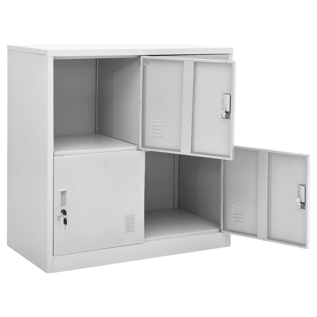 Locker Cabinet Light Grey 90x45x92.5 cm Steel