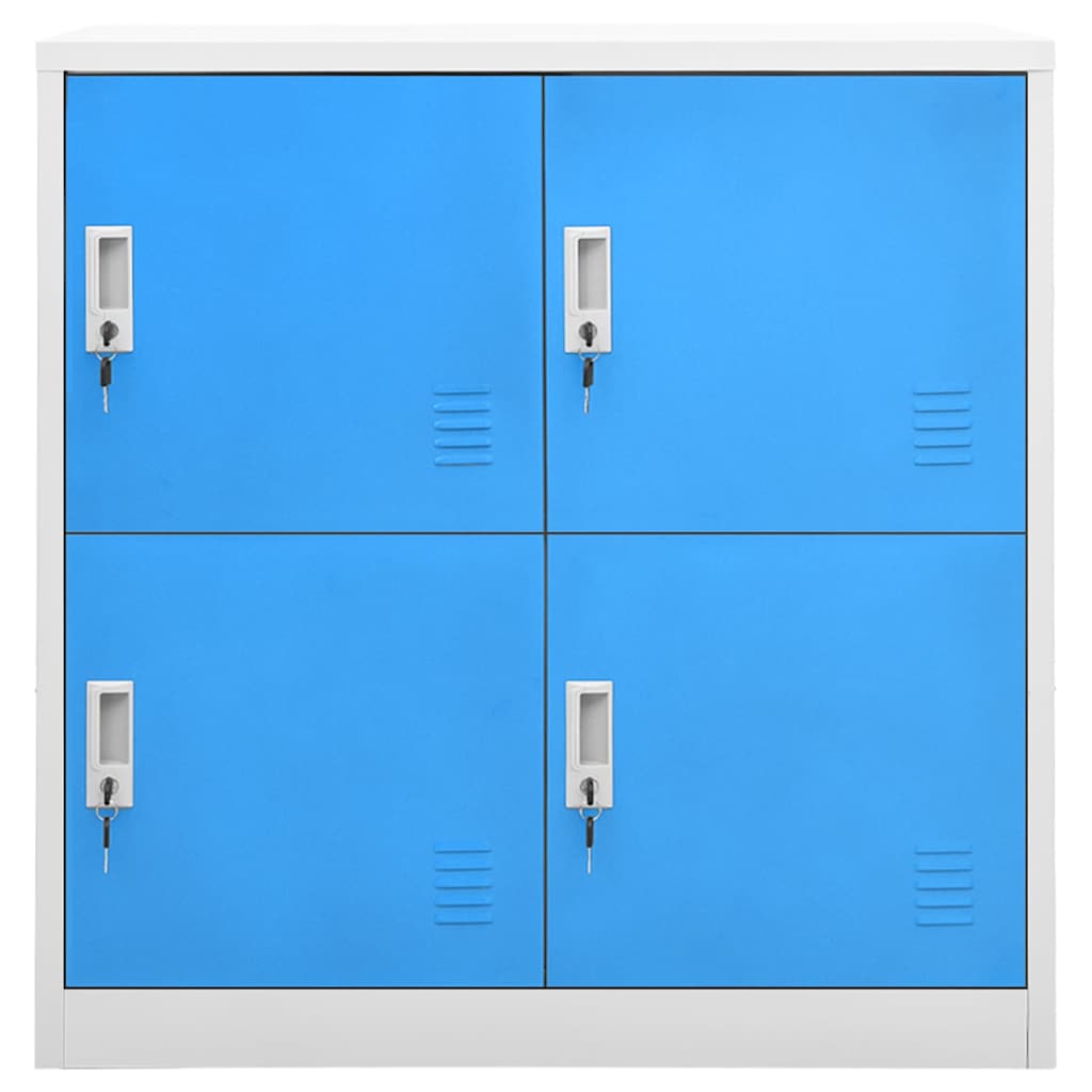 Locker Cabinet Light Grey and Blue 90x45x92.5 cm Steel