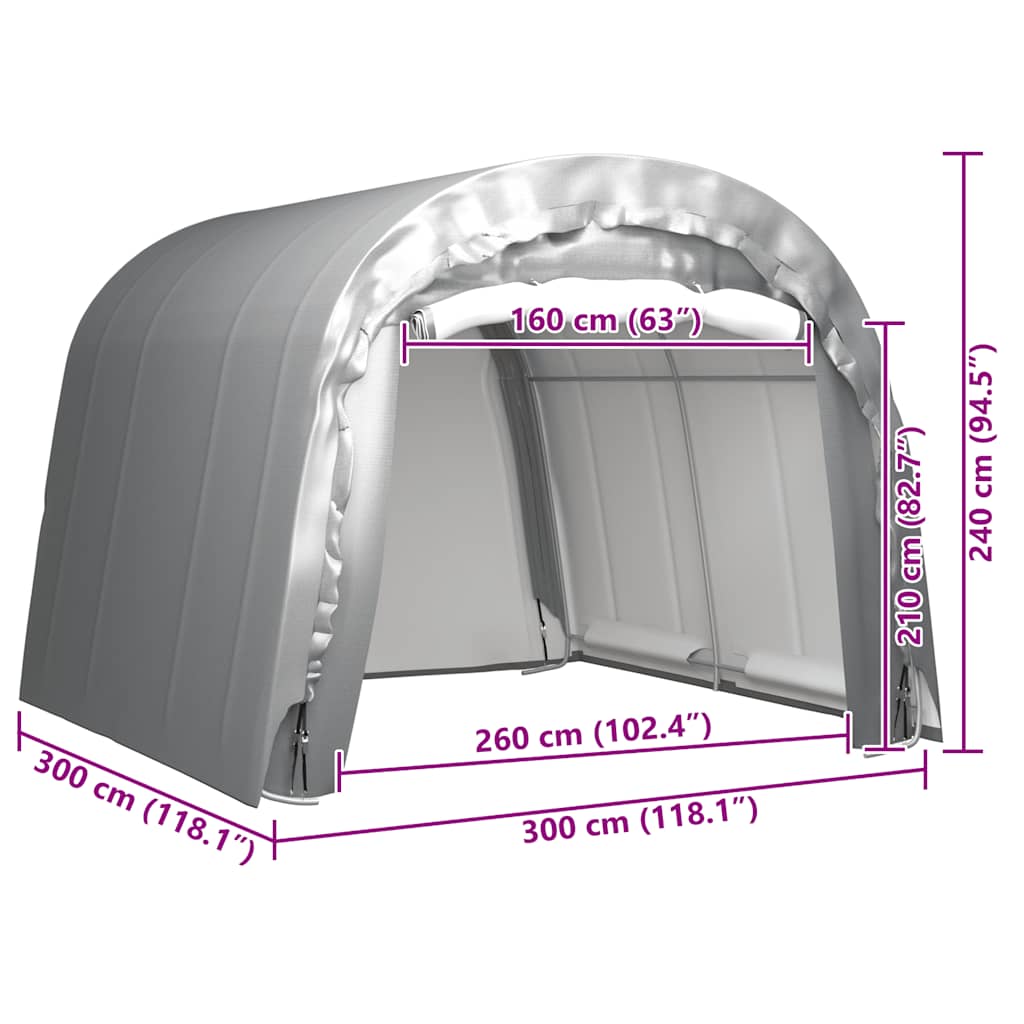 Storage Tent 300x300 cm Steel Grey
