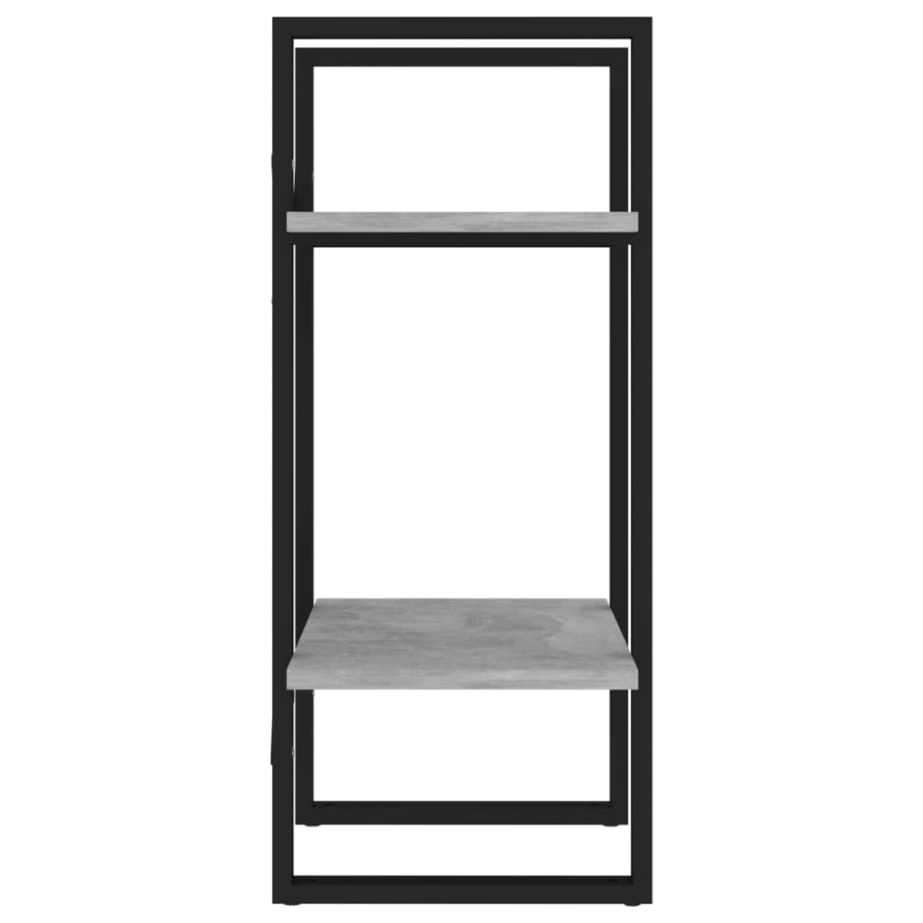 2-Tier Book Cabinet Concrete Grey 40x30x70 cm Engineered Wood
