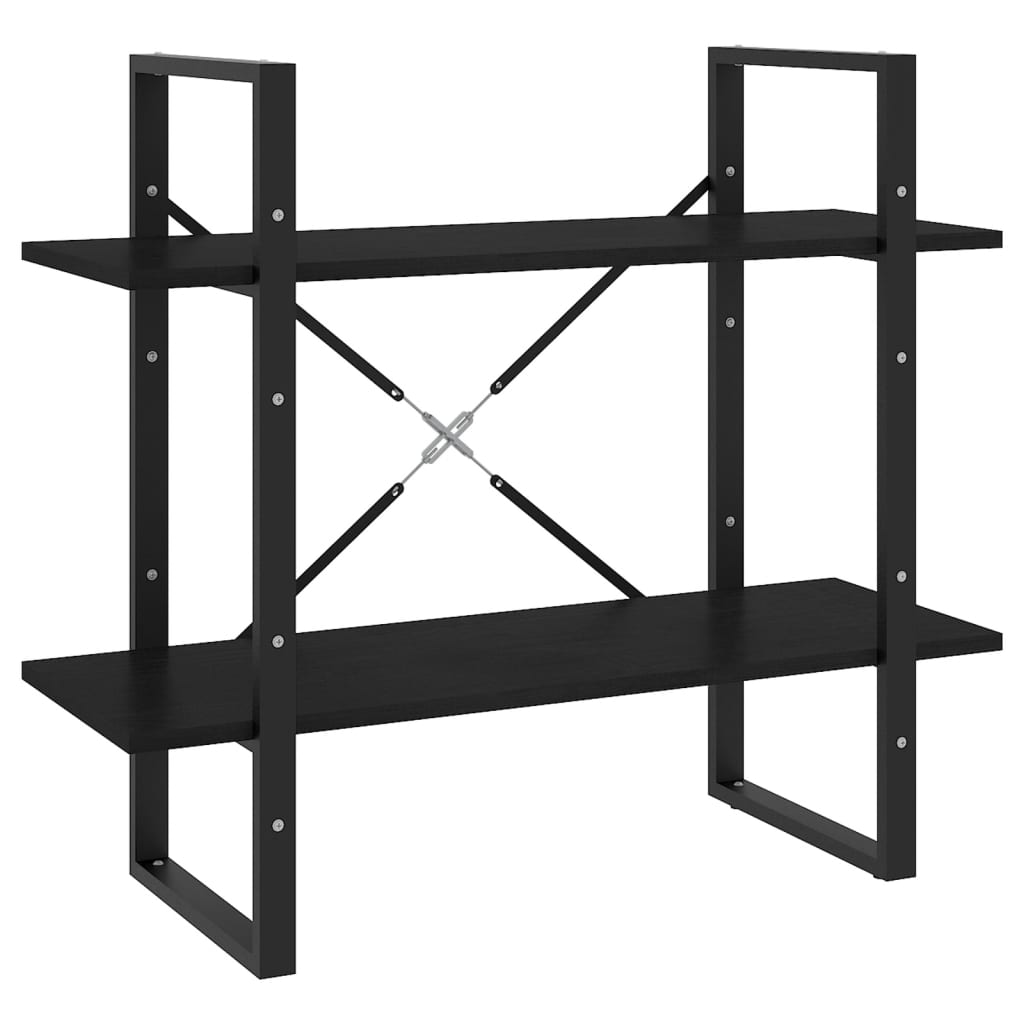 Book Cabinet | Black | Solid pine wood, metal | Medium | Book Cabinet