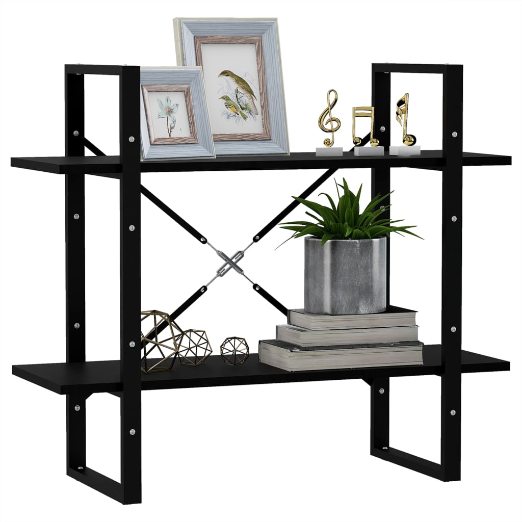 Book Cabinet | Black | Solid pine wood, metal | Medium | Book Cabinet