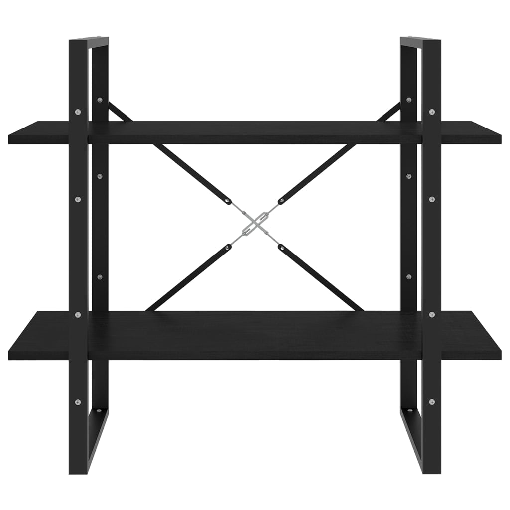 Book Cabinet | Black | Solid pine wood, metal | Medium | Book Cabinet