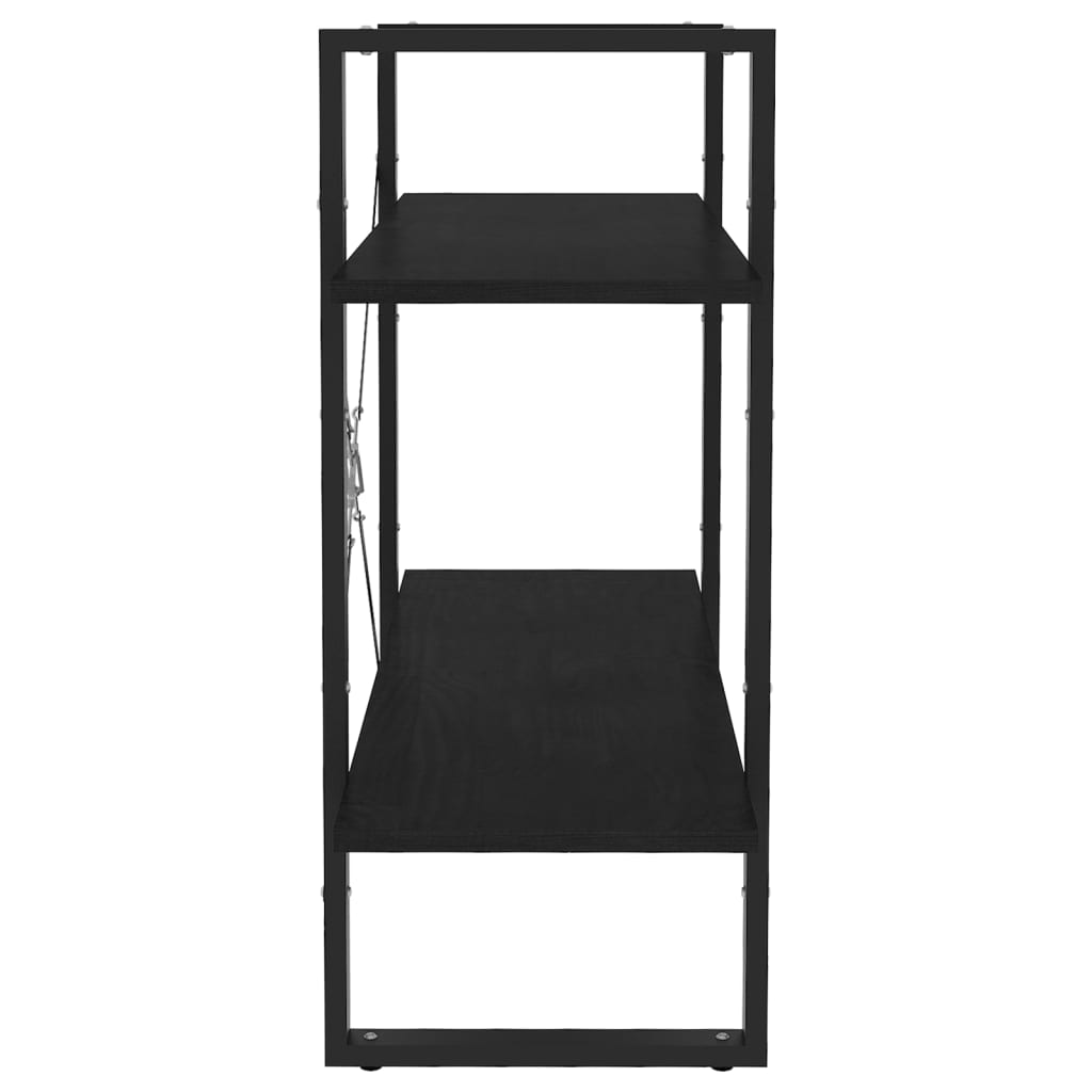Book Cabinet | Black | Solid pine wood, metal | Medium | Book Cabinet