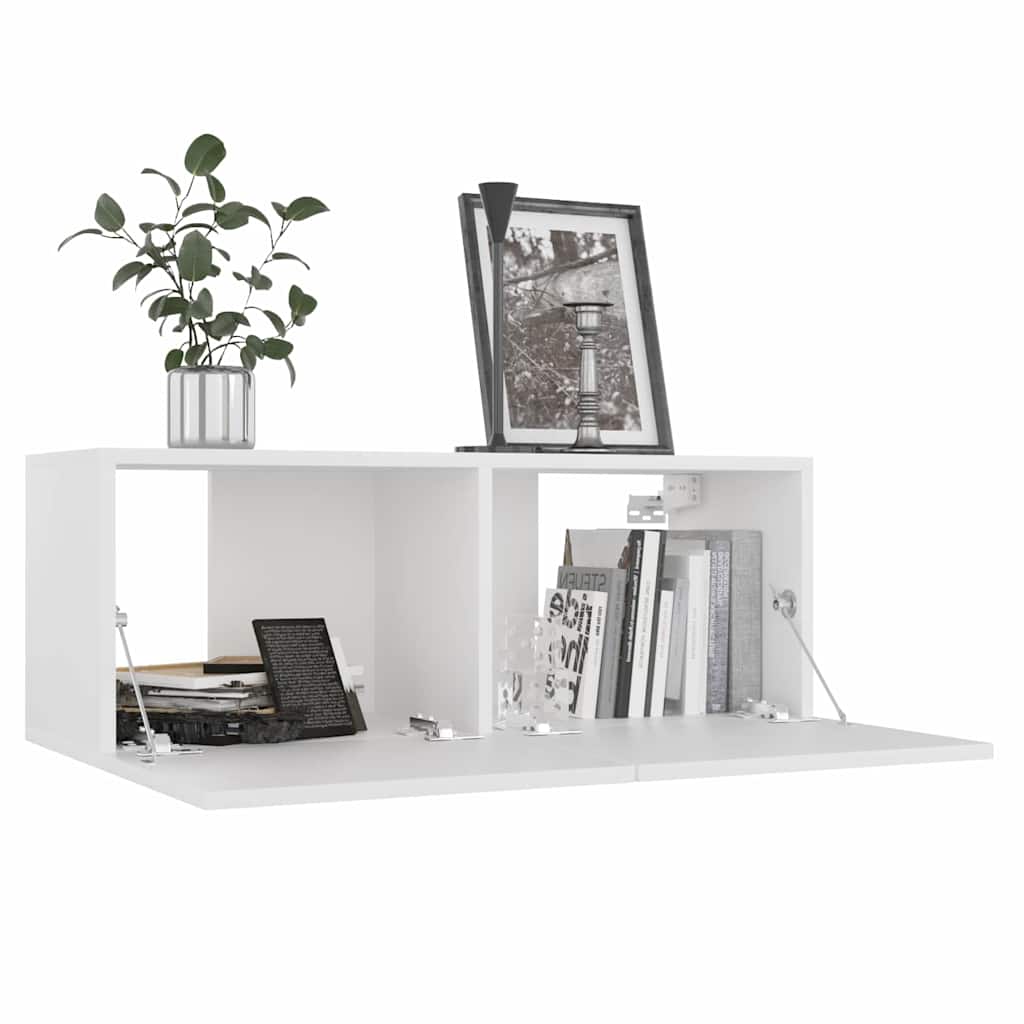 4 Piece TV Cabinet Set White 80x30x30 cm Engineered Wood