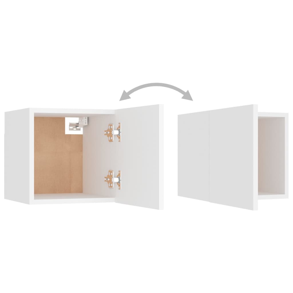 3074457 vidaXL 8 Piece TV Cabinet Set White Engineered Wood (2x804509+804483)