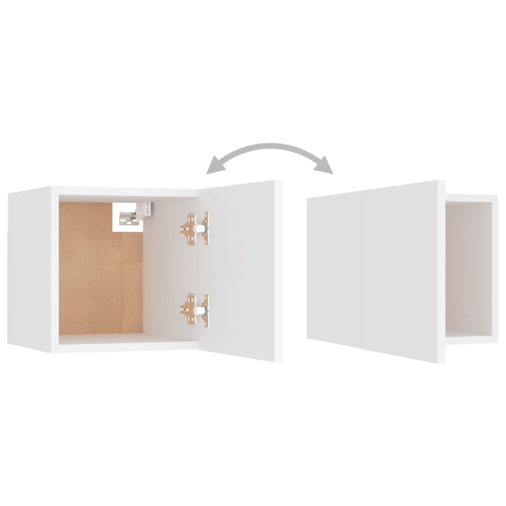 3074459 vidaXL 8 Piece TV Cabinet Set White Engineered Wood (801472x4+804483)