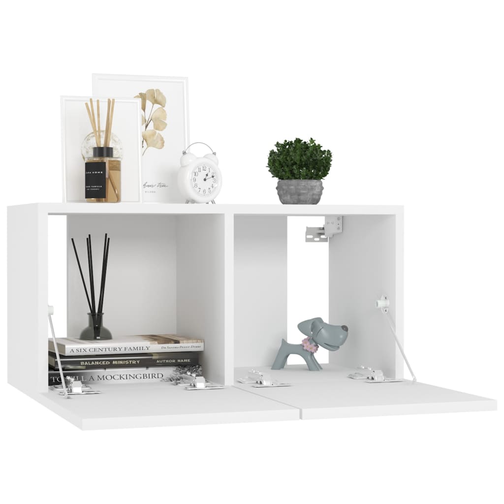 vidaXL 10 Piece TV Cabinet Set White Engineered Wood