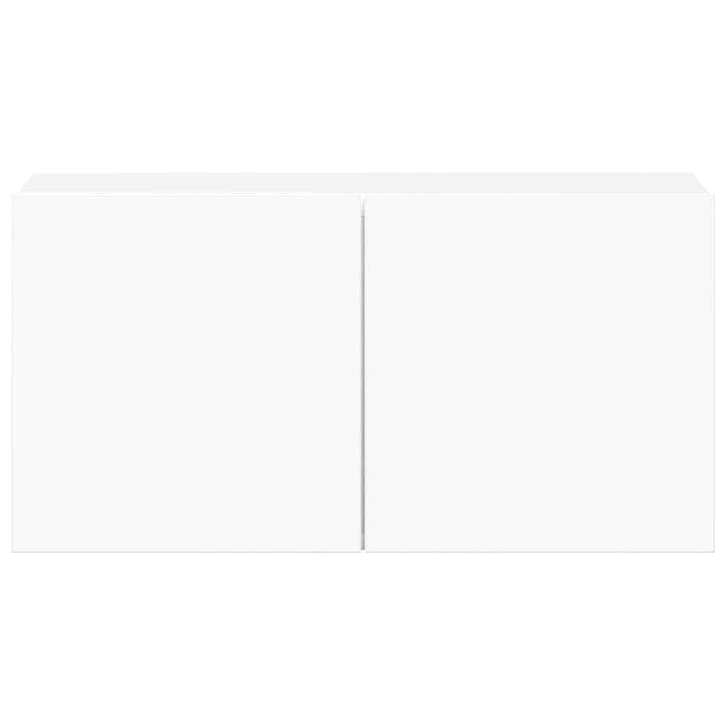 5 Piece TV Cabinet Set White Engineered Wood