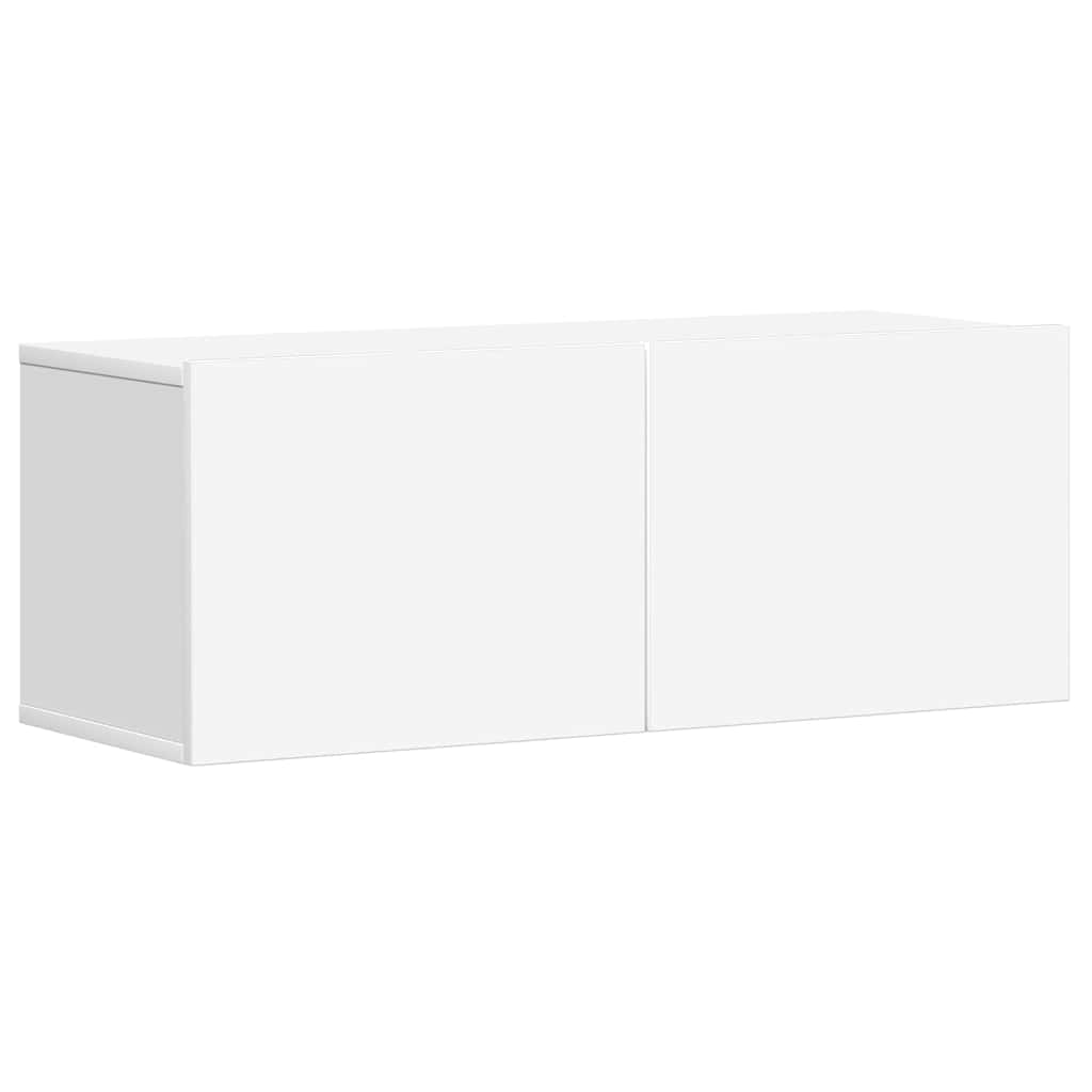 3 Piece TV Cabinet Set White Engineered Wood
