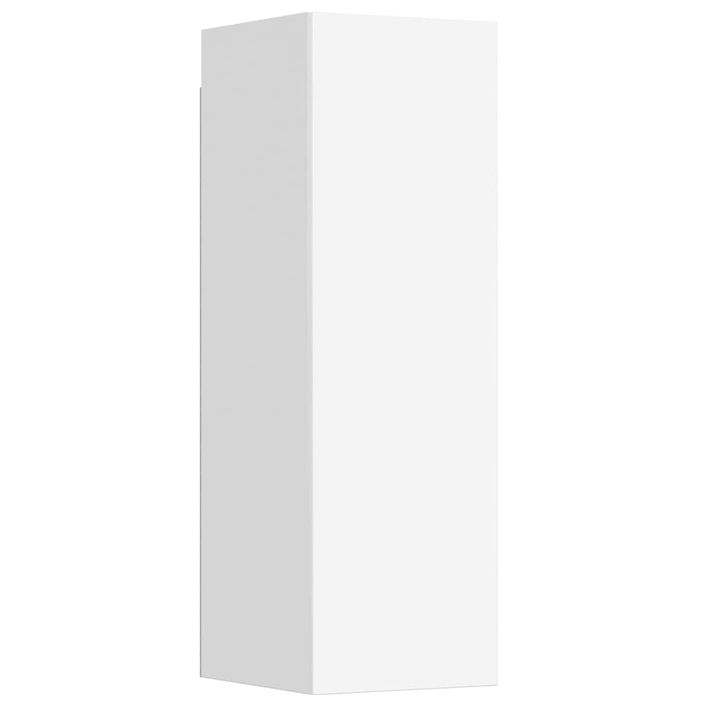 3 Piece TV Cabinet Set White Engineered Wood