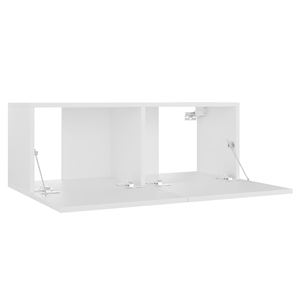 vidaXL 3 Piece TV Cabinet Set White Engineered Wood