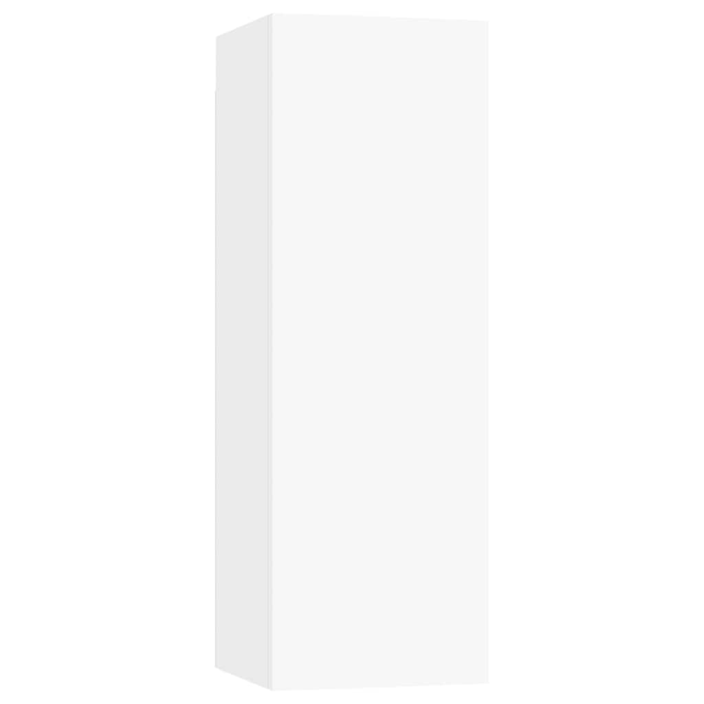 3 Piece TV Cabinet Set White Engineered Wood