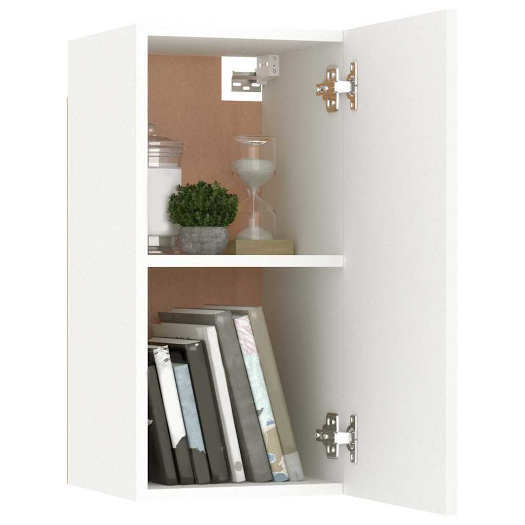7 Piece TV Cabinet Set White Engineered Wood