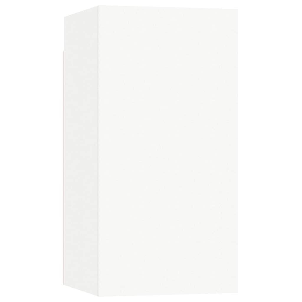 7 Piece TV Cabinet Set White Engineered Wood