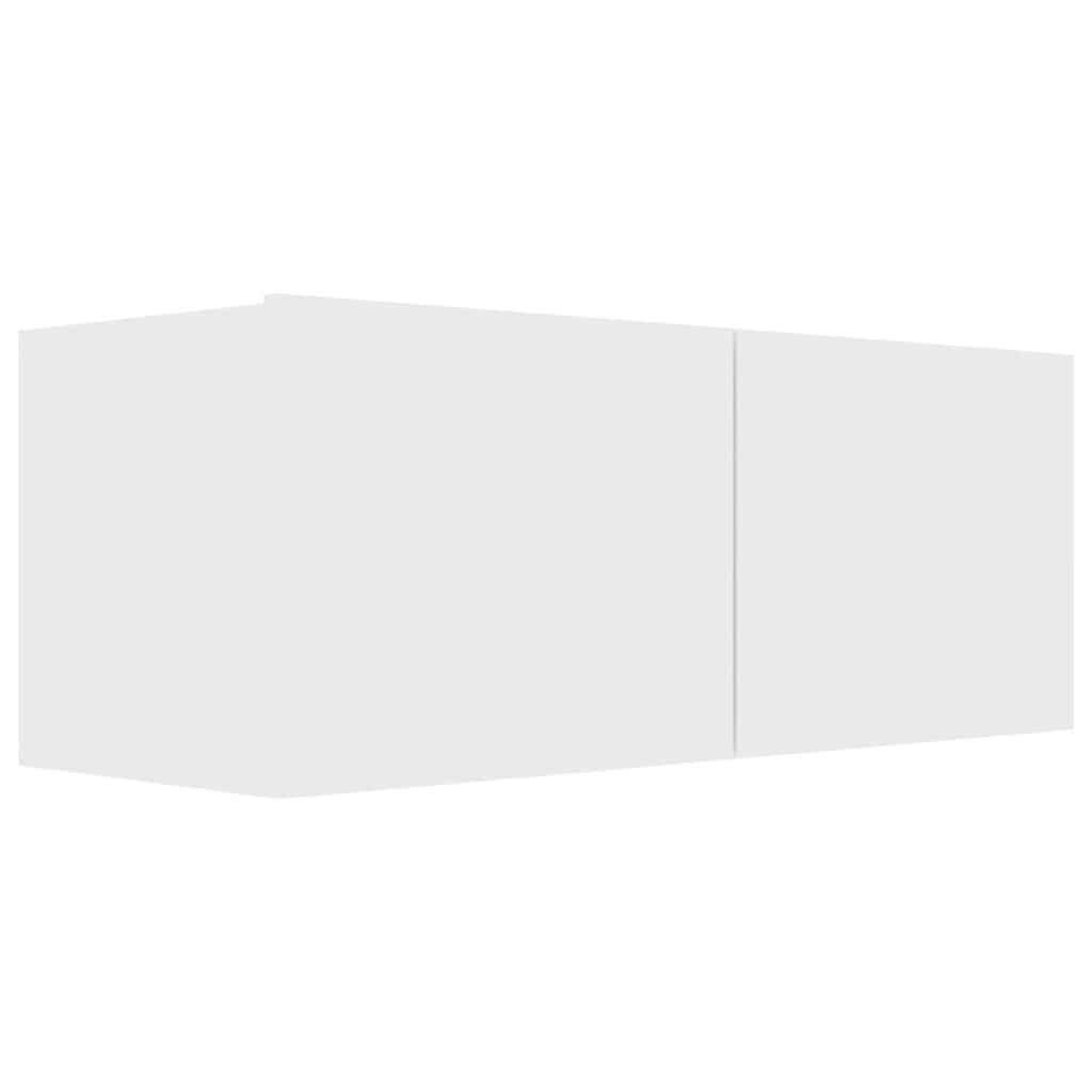 8 Piece TV Cabinet Set White Engineered Wood