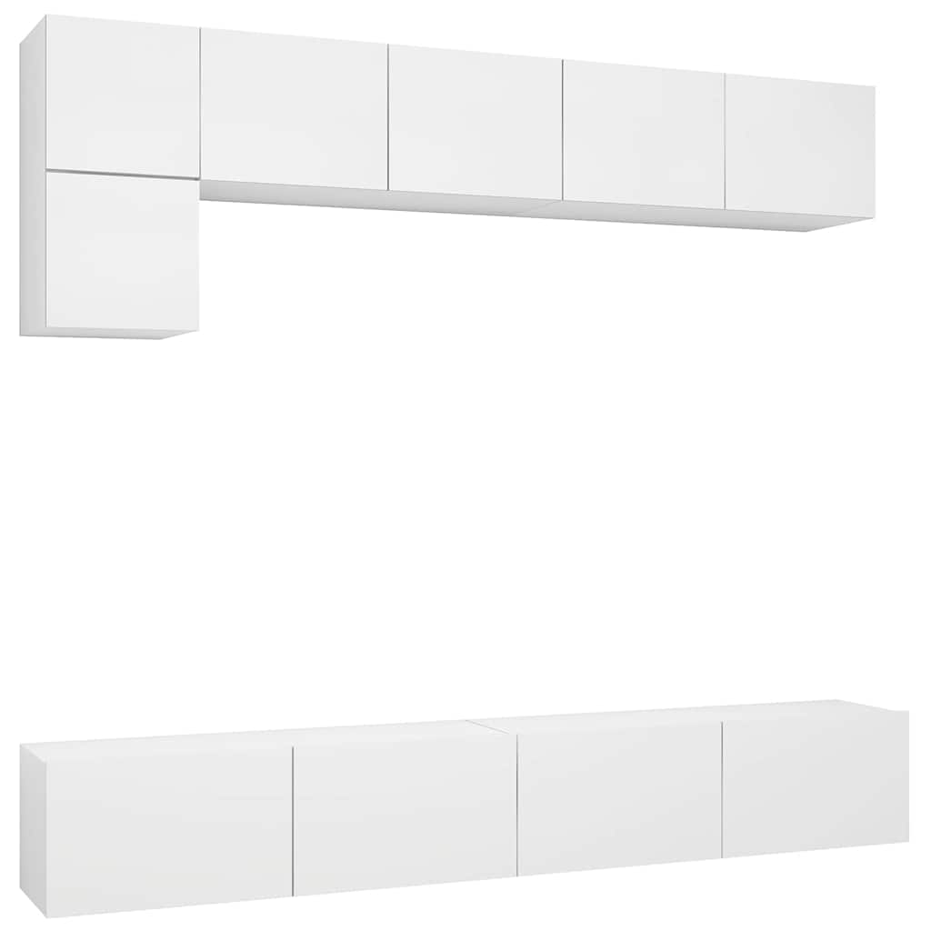 TV Cabinet Set | White | Engineered wood | Medium | TV Cabinet Set