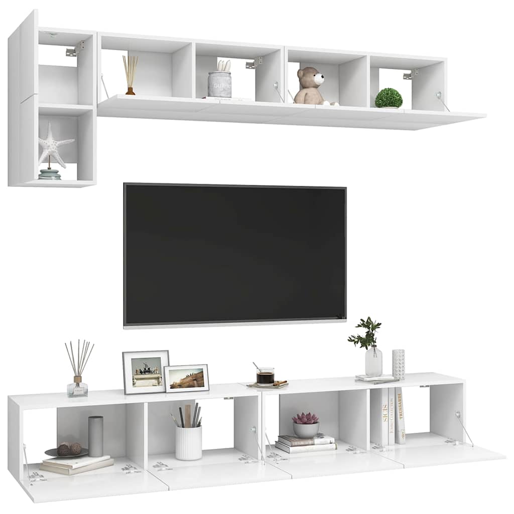 TV Cabinet Set | White | Engineered wood | Medium | TV Cabinet Set
