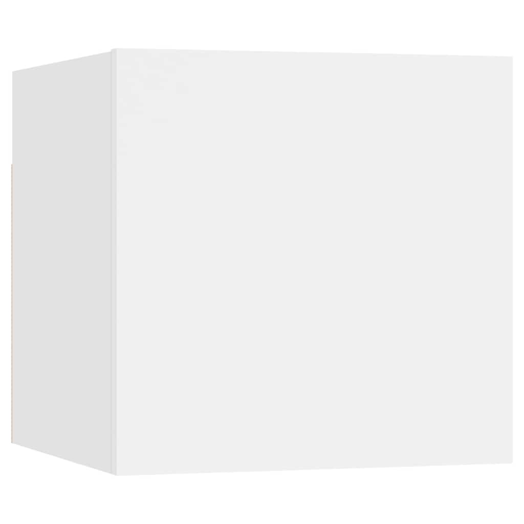 7 Piece TV Cabinet Set White Engineered Wood