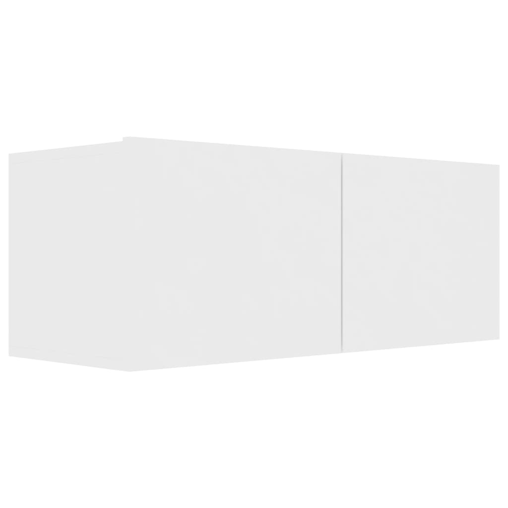 7 Piece TV Cabinet Set White Engineered Wood