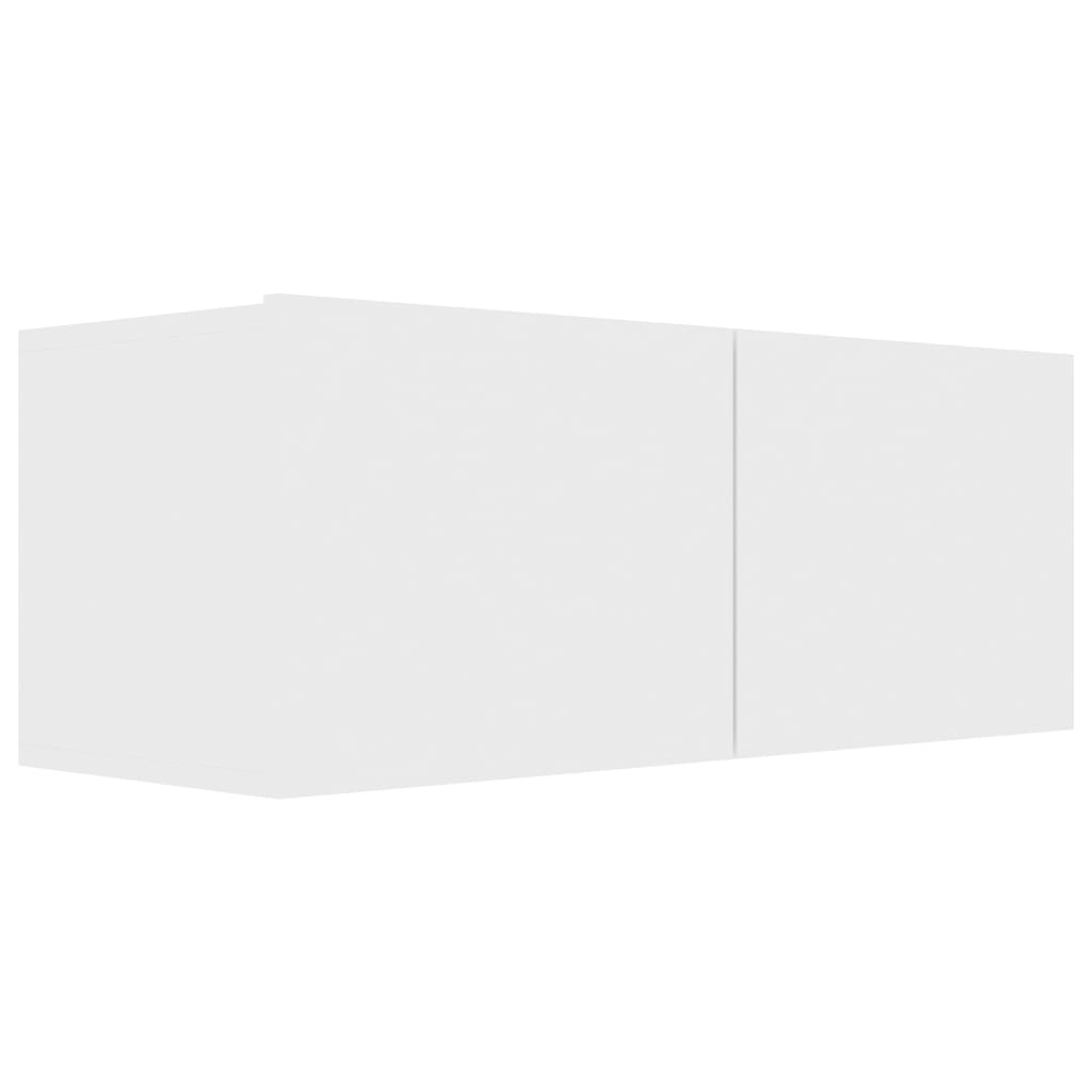 3078721 vidaXL 6 Piece TV Cabinet Set White Engineered Wood (804483+801472x2)