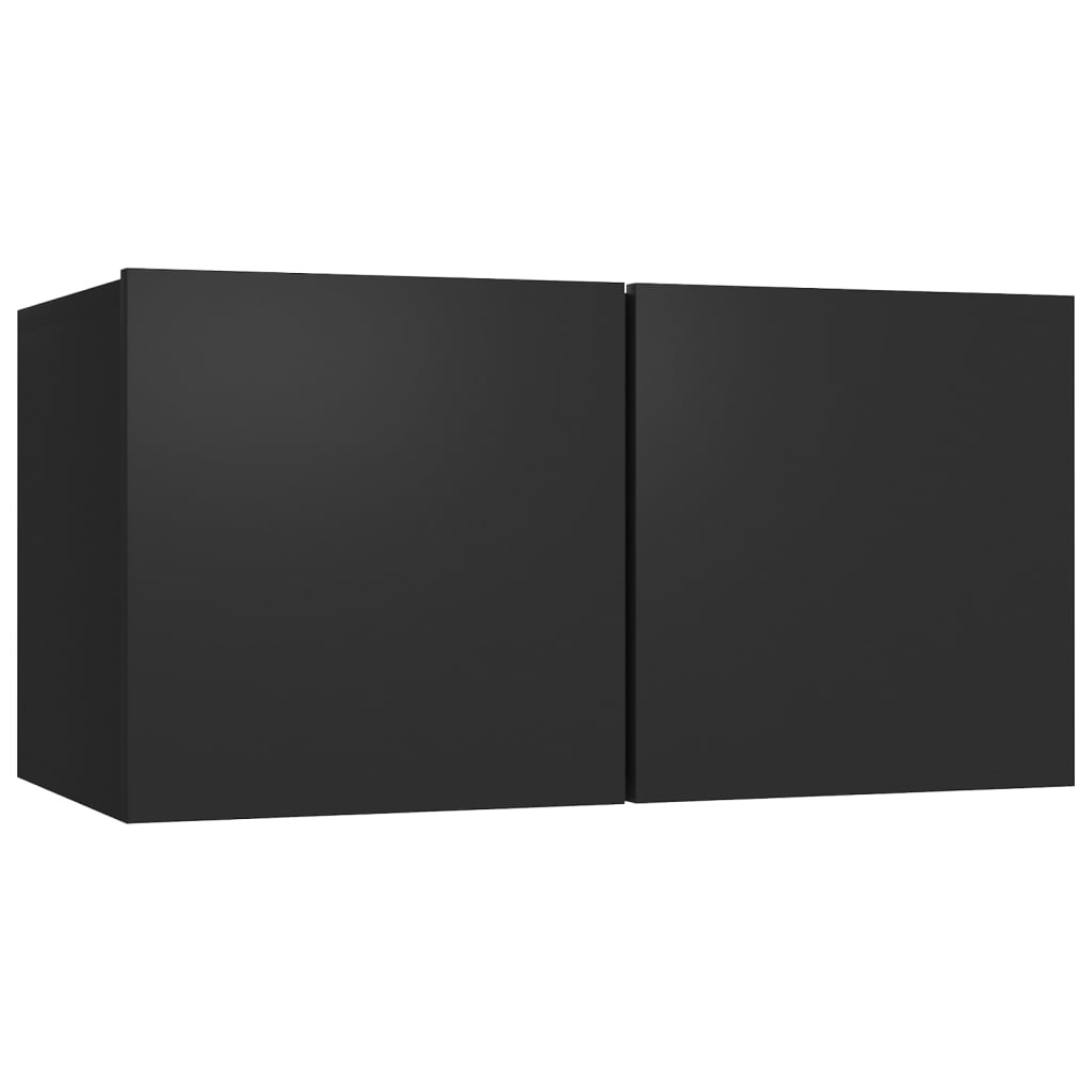 vidaXL 3 Piece TV Cabinet Set Black Engineered Wood