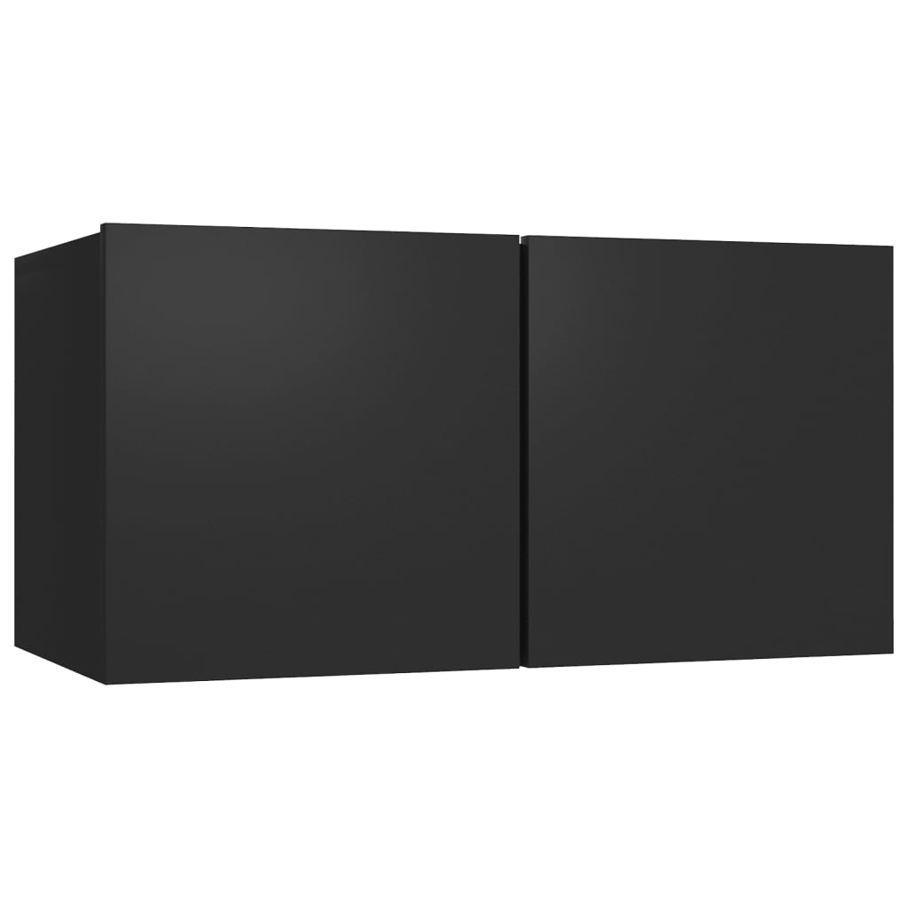 vidaXL 3 Piece TV Cabinet Set Black Engineered Wood