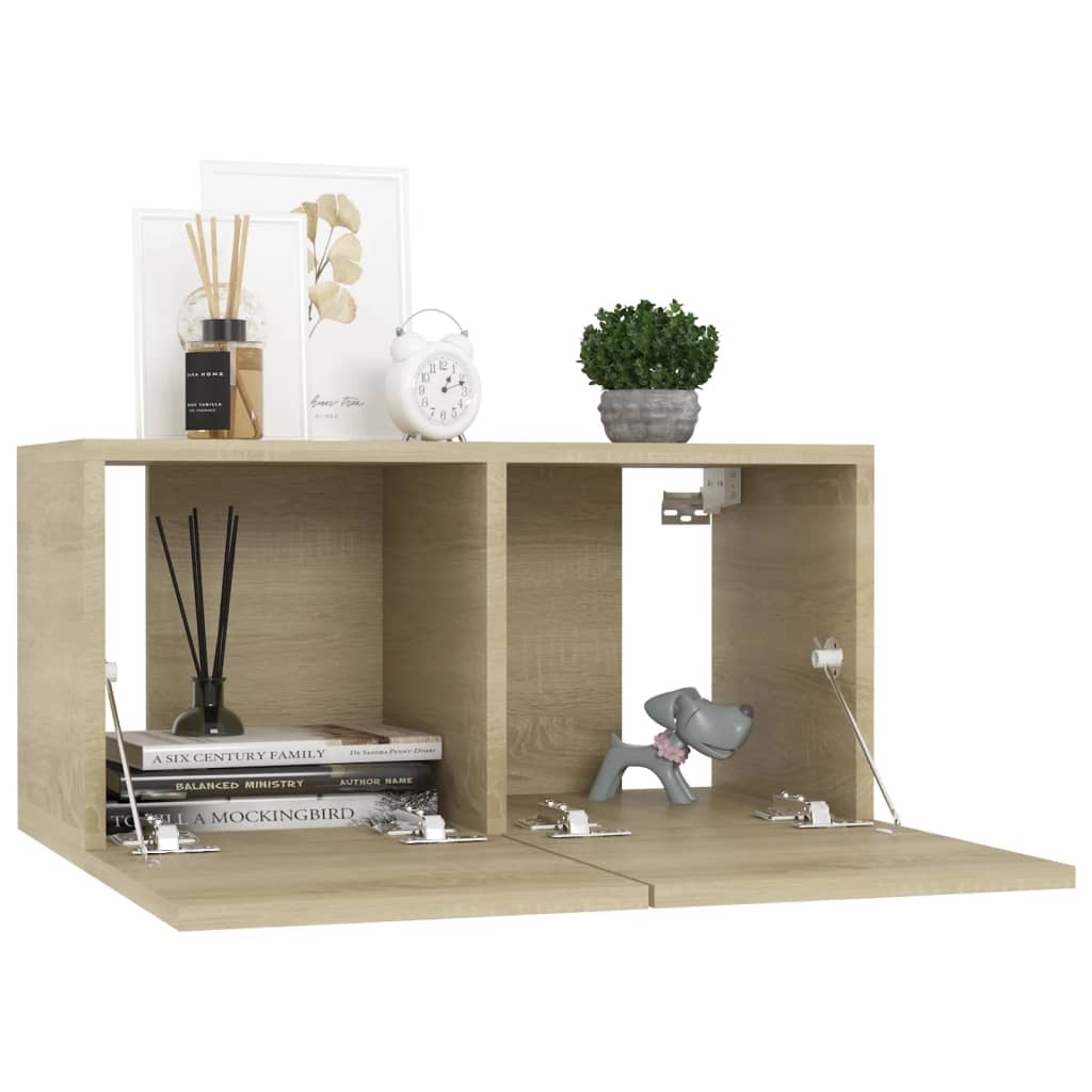 3078961 vidaXL 8 Piece TV Cabinet Set Sonoma Oak Engineered Wood (2x804518+804492)