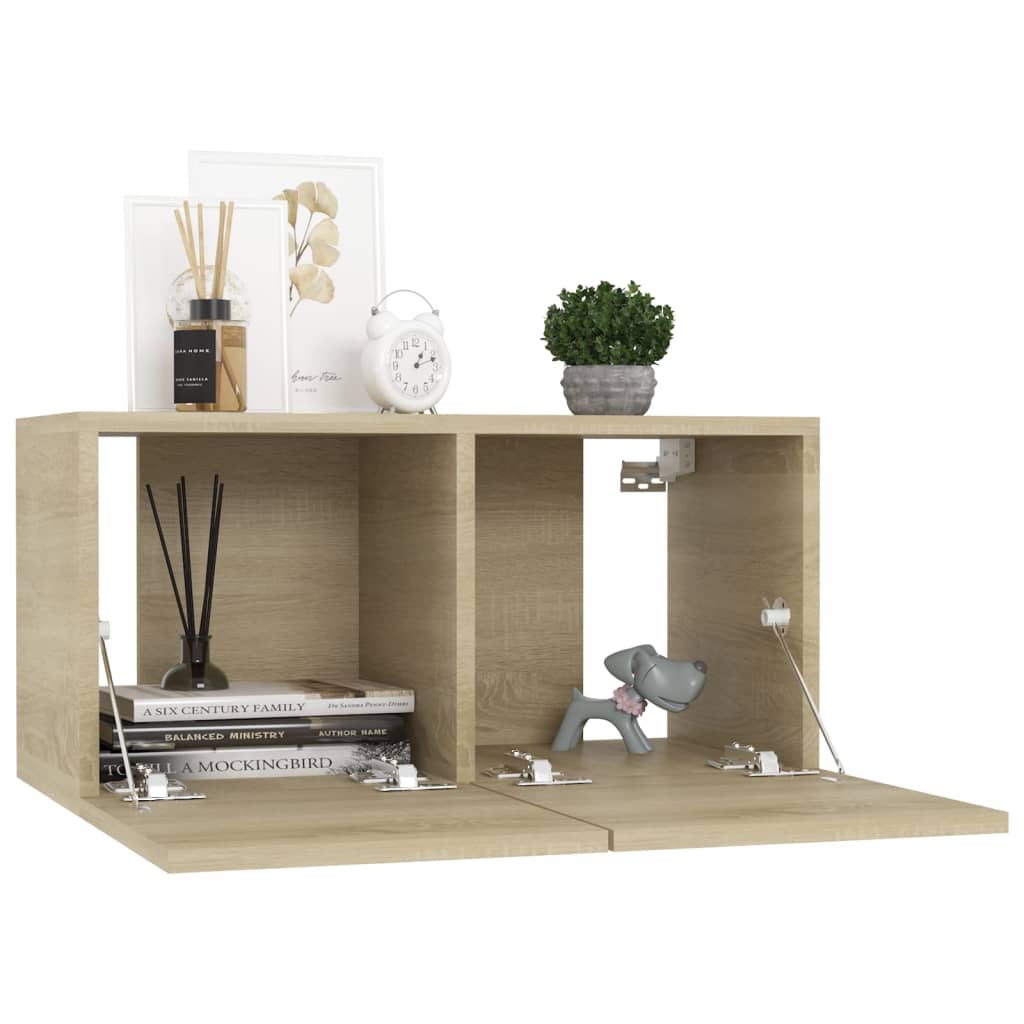 3078962 vidaXL 10 Piece TV Cabinet Set Sonoma Oak Engineered Wood (2x804519+804492)