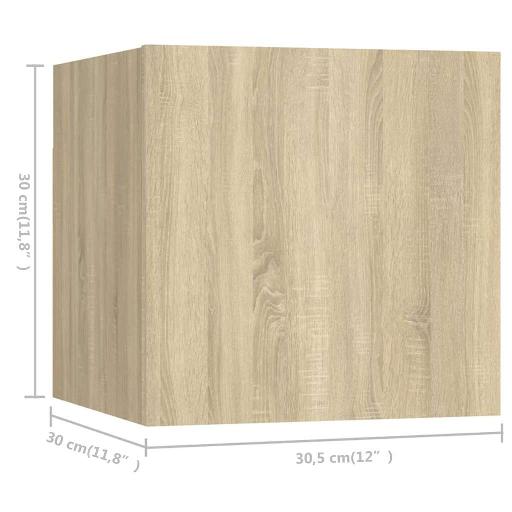 6 Piece TV Cabinet Set Sonoma Oak Engineered Wood