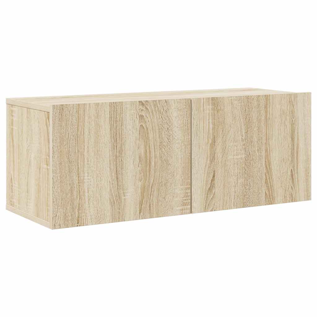3079020 vidaXL 8 Piece TV Cabinet Set Sonoma Oak Engineered Wood (801475x4+803351+804491)