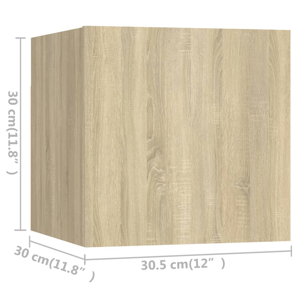 3079035 vidaXL 6 Piece TV Cabinet Set Sonoma Oak Engineered Wood (804492+804518)