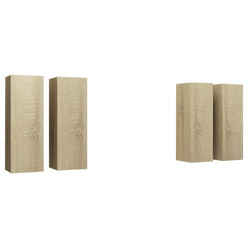 4 Piece TV Cabinet Set Sonoma Oak 30,5x30x90 cm Engineered Wood