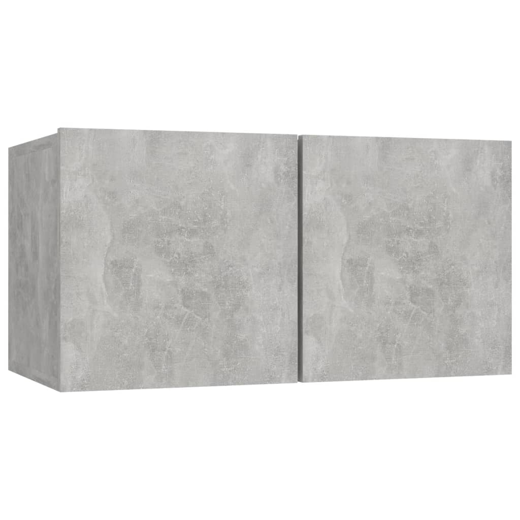 vidaXL TV Cabinets 4 pcs Concrete Grey 60x30x30 cm Engineered Wood