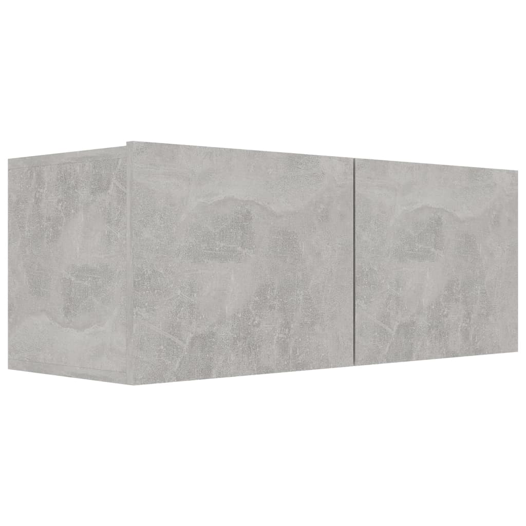 4 Piece TV Cabinet Set Concrete Grey 80x30x30 cm Engineered Wood