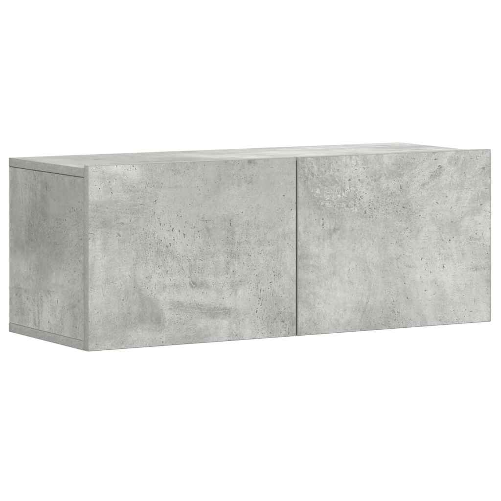 3 Piece TV Cabinet Set Concrete Grey Engineered Wood