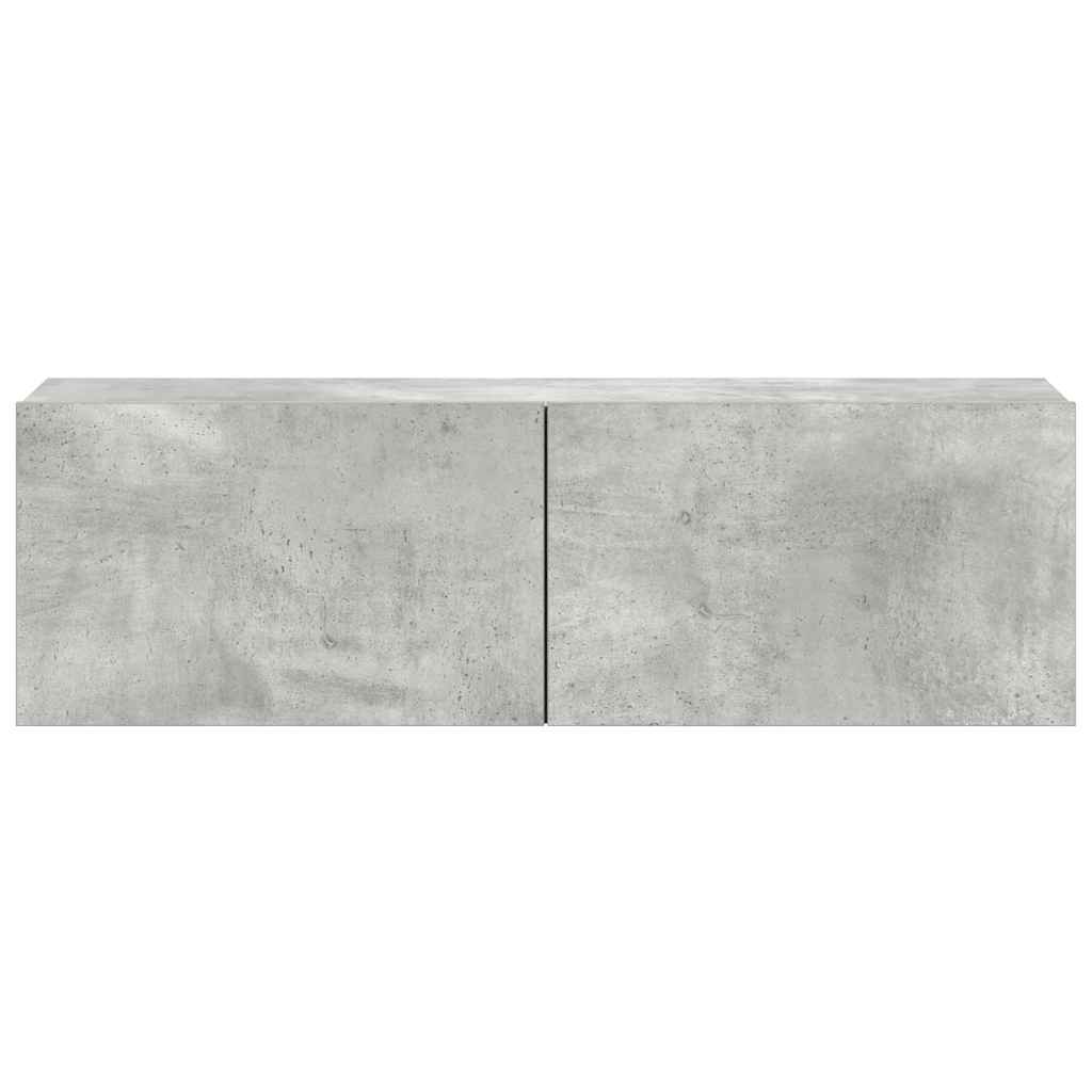 3 Piece TV Cabinet Set Concrete Grey Engineered Wood