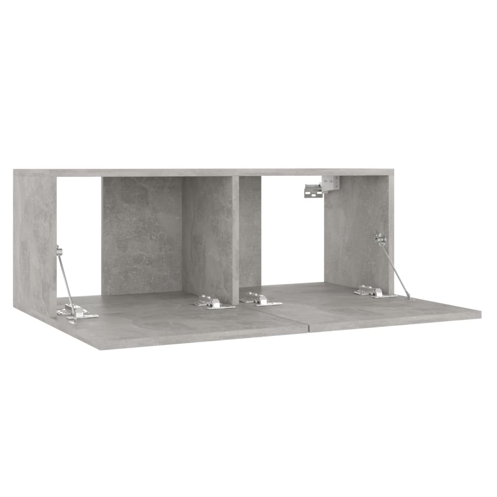 vidaXL 3 Piece TV Cabinet Set Concrete Grey Engineered Wood