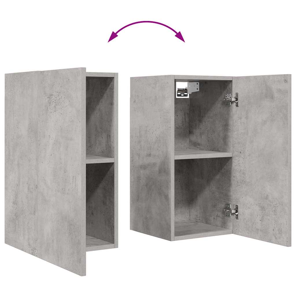 6 Piece TV Cabinet Set Concrete Grey Engineered Wood