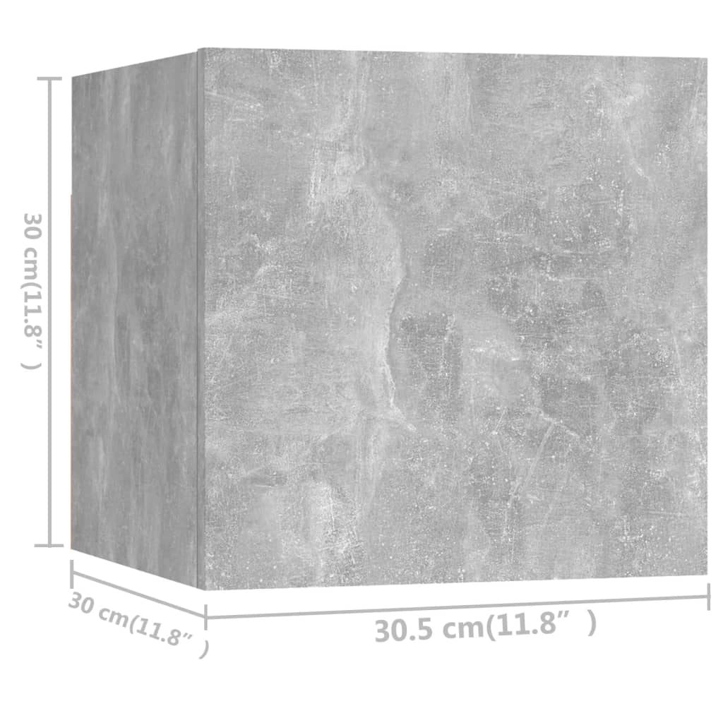 7 Piece TV Cabinet Set Concrete Grey Engineered Wood
