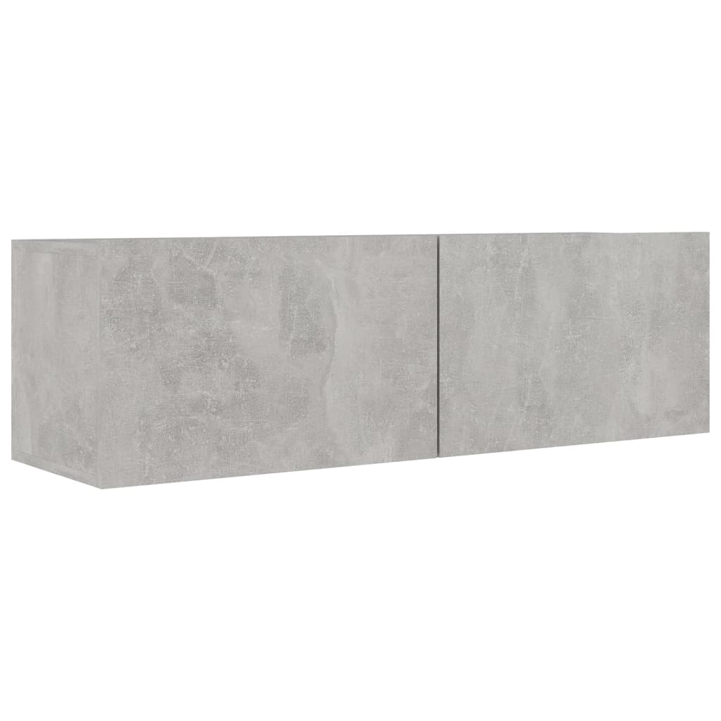3079142 vidaXL 5 Piece TV Cabinet Set Concrete Grey Engineered Wood (804495+801485)