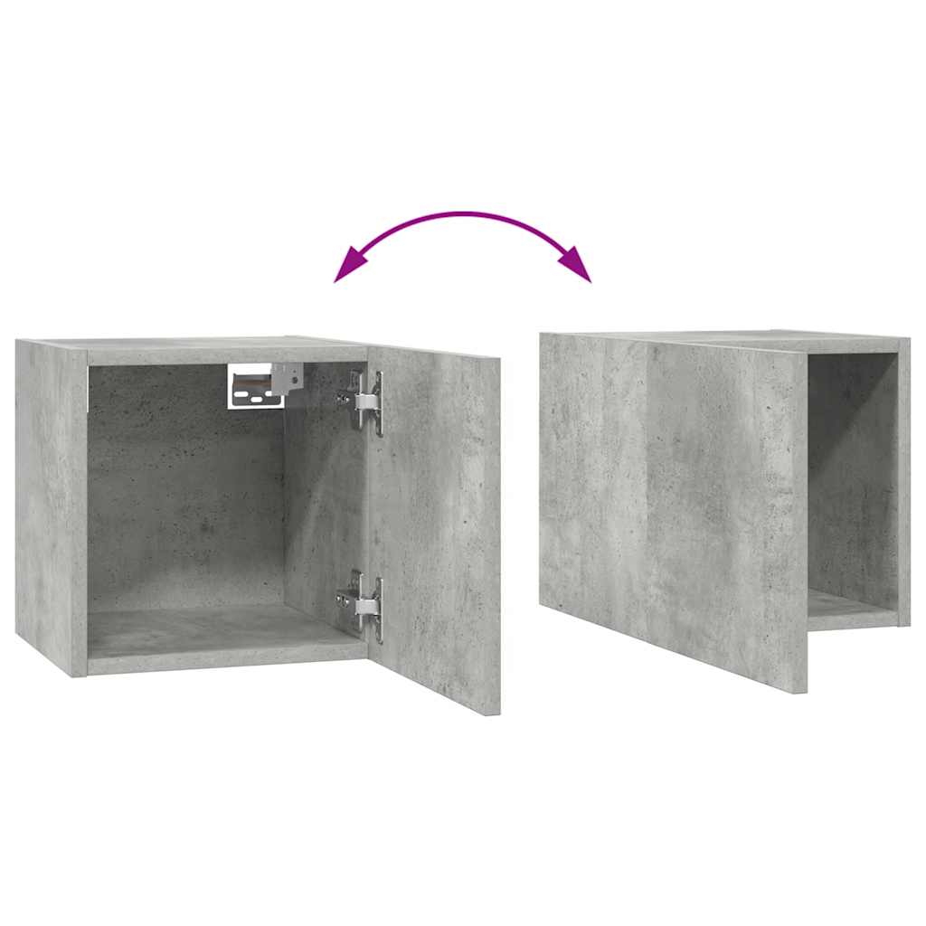8 Piece TV Cabinet Set Concrete Grey Engineered Wood
