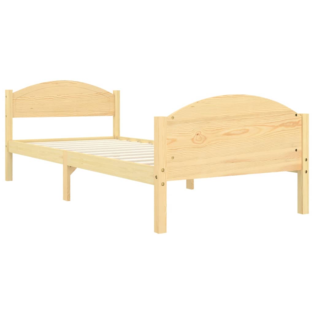 vidaXL Bed Frame without Mattress Solid Pine Wood 100x200cm