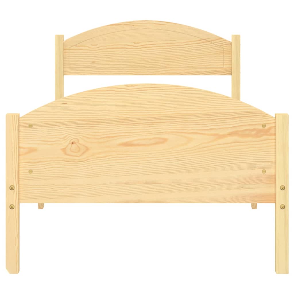 vidaXL Bed Frame without Mattress Solid Pine Wood 100x200cm