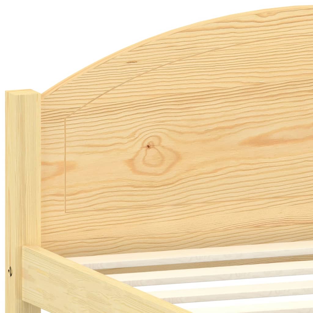 vidaXL Bed Frame without Mattress Solid Pine Wood 100x200cm